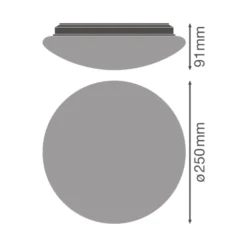 Ledvance Surface Cirkulär 250 Vit 13W 920lm - 830 Varm Vit | Sensor - IP44 - Ersättare 2x13W