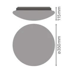 Ledvance Surface Cirkulär 350 Vit 18W 1440lm - 840 Kallvit | IP44 - Sensor - Ersättare 2x18W