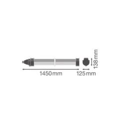 Ledvance Vattentät Allmänbruksarmatur Fukttät Max PC 27W 4000lm - 840 Kallvit | 120cm -Ersättare 2x36W