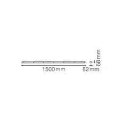 Ledvance Vattentät Allmänbruksarmatur Fukttät High Efficiency PC Grå 23W 3680lm - 840 Kallvit | 150cm - Dali Dimbar- Ersättare 1x58W