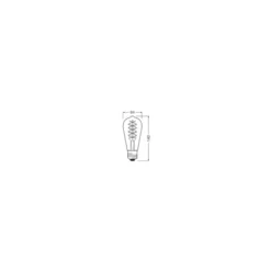 Ledvance Vintage 1906 LED E27 Edison Smoke 7.8W 360lm - 818 Extra Varm Vit | Dimbar - Ersättare 30W