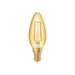 Ledvance Vintage 1906 LED E14 Kronljus Guld 1.5W 120lm - 824 Extra Varm Vit | Ersättare 15W