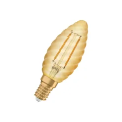 Ledvance Vintage 1906 LED E14 Kronljus Guld 2.5W 220lm - 824 Extra Varm Vit | Ersättare 25W