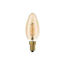Ledvance Vintage 1906 LED E14 Kronljus Guld 3.4W 250lm - 822 Extra Varm Vit | Dimbar - Ersättare 25W