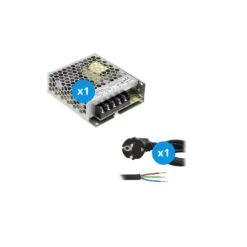 Mean Well Drivdon | LRS5024 | IP20 | 24V | 50W + Strömkabel 2m med Jord