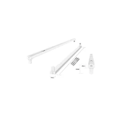 Noxion Allmänbruksarmatur Click V2 LED T8 | Passande för 1x 120cm LED Rör