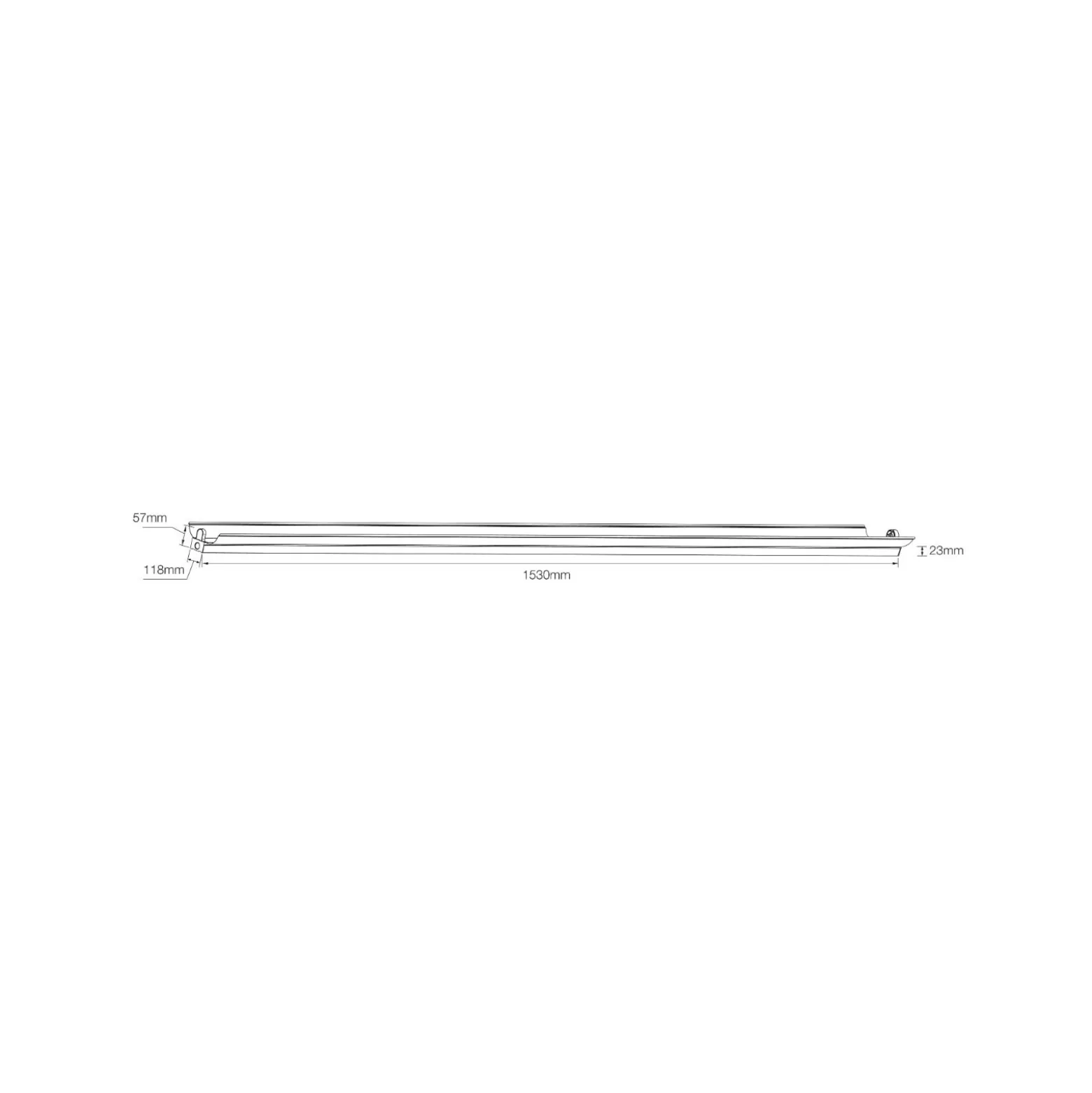 Noxion Allmänbruksarmatur Click Reflektor V2 LED T8 | Passande för 1x 150cm LED Rör