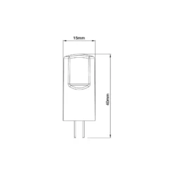 Noxion Bolt LED Capsule G4 2W 200lm - 827 Extra Varm Vit | Dimbar - Ersättare 21W