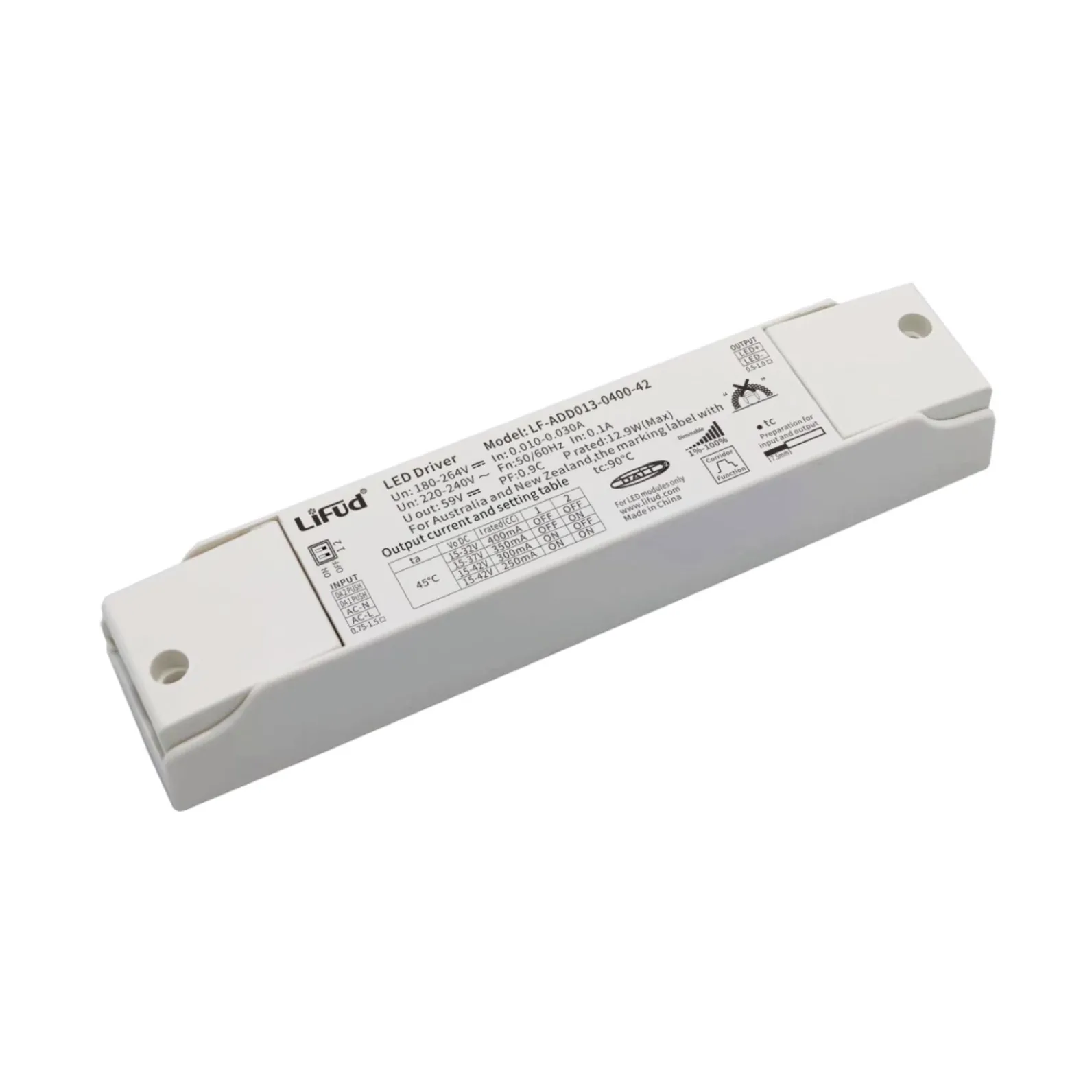 Noxion DALI DIP driver| 12W 250mA 9-42V / 15W 300mA 9-42V | incl. DC cable
