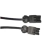 Noxion GST - Kompatibel Förlängningskabel Svart - Manlig + Kvinnlig - 1,5m - 3 pole 1,5mm2