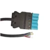 Noxion GST - Kompatibel Strömkabel Svart - Manlig + Öppna ändar - 0,3m - 5 pole 0.75mm2