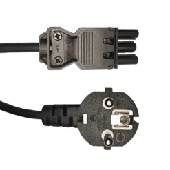 Noxion GST - Kompatibel Strömkabel Svart - Kvinnlig + Schuko Europlug - 3m - 3 pole 0.75mm2