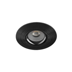 Noxion Infälld Spot Logic MR16 Lutningsbar Glänsande Svart | 92mm - Utskärning 80mm - IP20 - Inkl. GU10 Sockel