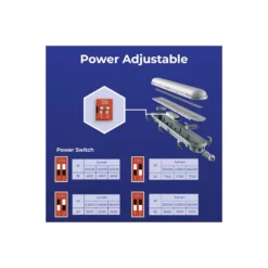 Noxion LED Allmänbruksarmatur Vattentät Poseidon V3.0 35-65W 4550-9100lm - 830-865 CCT | 150cm - Kabelgenomföring (5x2.5mm2) - 3 Timmar Nödbelysning