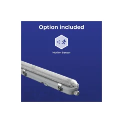 Noxion LED Allmänbruksarmatur Vattentät Poseidon V3.0 43W 5590/6020lm - 830-865 CCT | 150cm - Kabelgenomföring (5x2.5mm2) - Rörelse- Och Ljussensor