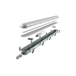 Noxion LED Allmänbruksarmatur Vattentät Poseidon V3.0 19-33W 2340/4200lm - 830-865 CCT | 120cm - Kabelgenomföring (5x2.5mm2) - 3 Timmar Nödbelysning
