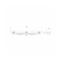 Noxion LED Allmänbruksarmatur Vattentät Poseidon Value 18W 2340lm - 840 Kallvit | 60cm - Inkl. Philips Drivdon