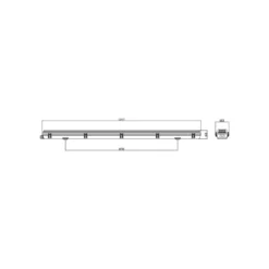 Noxion LED Allmänbruksarmatur Vattentät ArmaturPoseidon V2.0incl. 2x Noxion LED Rör T8 Standard Output 15W 2x1800lm - 865 Dagsljus | 120cm