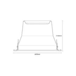 Noxion LED Downlight Apollo 20W 2300lm 60D - 830 Varm Vit | 220mm - Utskärning 200mm - Alu Reflektor - UGR <19