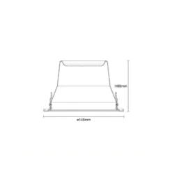 Noxion LED Downlight Apollo 9W 1100lm 60D - 840 Kallvit | 145mm - Utskärning 120mm - UGR <19