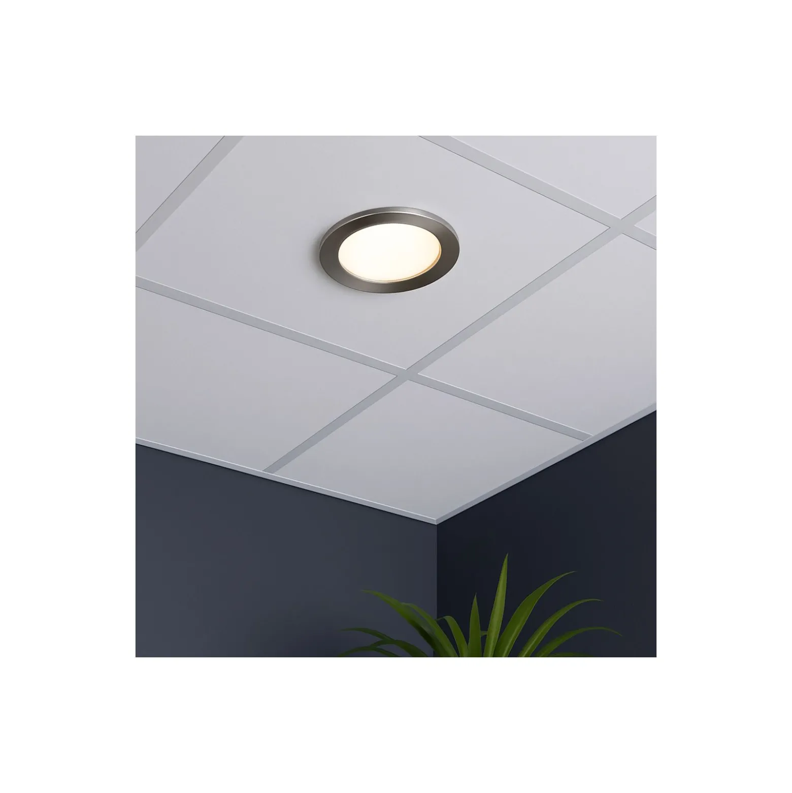 Noxion LED Downlight Ecowhite Nickel 18W 1530lm - 830-840-860 CCT | Utskärning 55-175mm - Dimbar