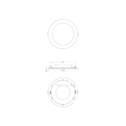 Noxion LED Downlight Slim V2.0 20W 2000lm 120D - 830 Varm Vit | 225mm - Utskärning 200mm - IP44 - 3 Timmar Nödbelysning