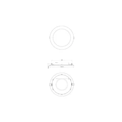 Noxion LED Downlight Slim V2.0 24W 2400lm 120D - 830 Varm Vit | 225mm - Utskärning 200mm - IP44