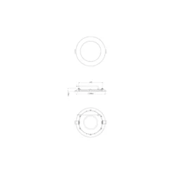 Noxion LED Downlight Slim V2.0 12W 1200lm 120D - 840 Kallvit | 170mm - Utskärning 150mm - IP44