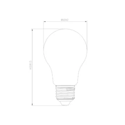 Noxion LED E27 Päron Filament Guld 7W 630lm - 825 Extra Varm Vit| Dimbar - Ersättare 50W
