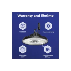 Noxion LED Highbay Concord V4.0 100-200W 17000-34000lm 90D - 840/852/865 CCT | IP65 - 1-10V Dimbar - Ersättare 520W - Justerbara Watt