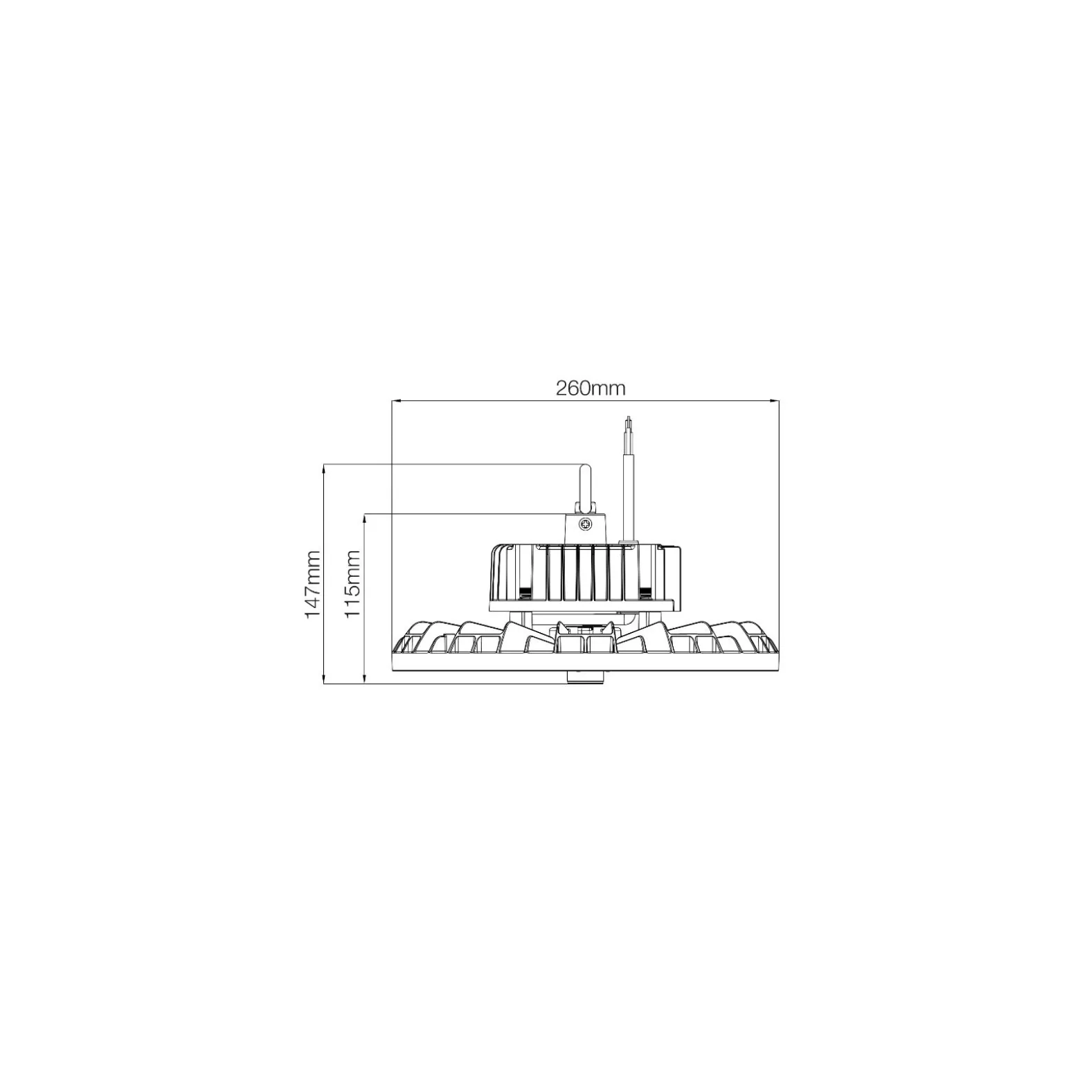 Noxion LED Highbay Ecowhite V2.0 100W 16000lm 90D - 840 Kallvit | IP65 - 1-10V Dimbar