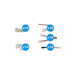 Noxion Led-Ljusslingor Naga - Anslutningsstycke Enkel Färg 10mm - Stor 50st