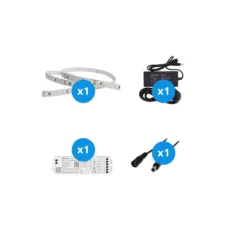 Noxion Led-Ljusslingor Naga 5 Meter Komplett set - Smart Wifi - 24V - 120LEDs/m - 9.6W/m - 965 Dagsljus | 8mm - IP20 - Bästa Färgåtergivning - SMD2835