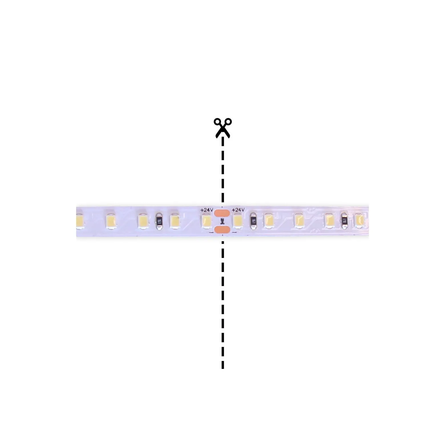 Noxion Led-Ljusslingor Naga 5 Meter Komplett set - Smart Wifi - 24V - 120LEDs/m - 9.6W/m - 940 Kallvit | 8mm - IP20 - Bästa Färgåtergivning - SMD2835