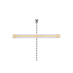 Noxion Led-Ljusslingor Naga 5 Meter IP20 COB/320 24V 8W/m 940 /8mm/50mm + DC Sladd