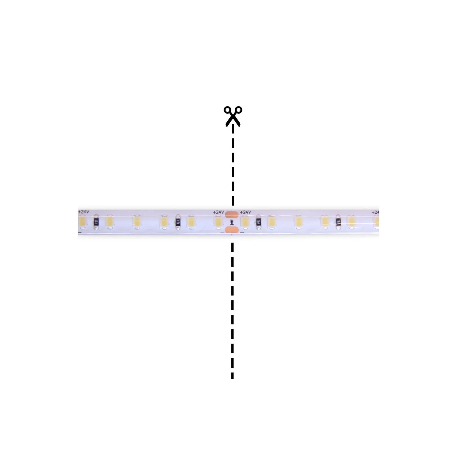 Noxion Led-Ljusslingor Naga 5 Meter 24V - 120LEDs/m - 9.6W/m - 930 Varm Vit | 8mm - IP65 - Bästa Färgåtergivning - SMD2835