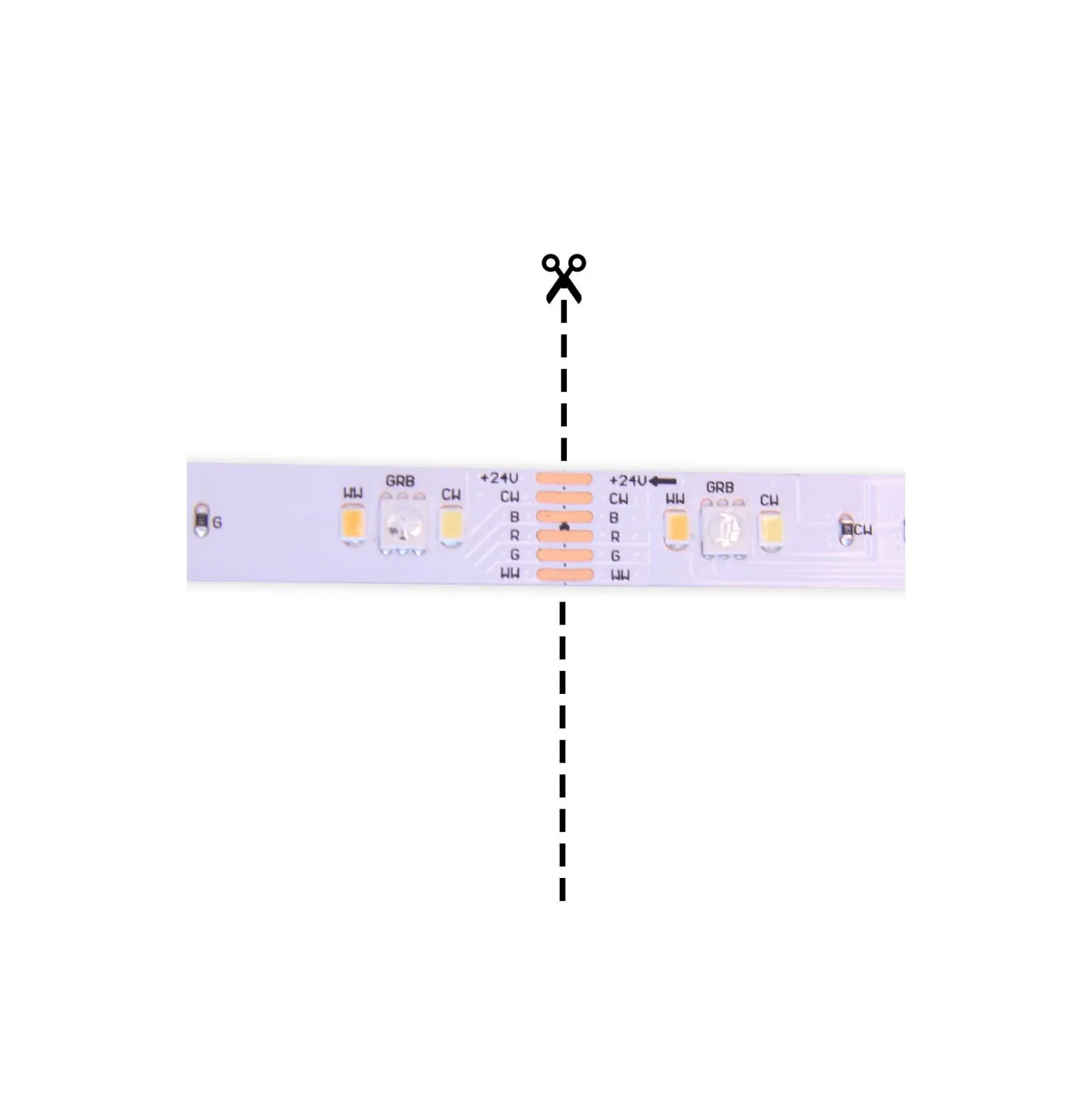 Noxion Led-Ljusslingor Naga 5 Meter Komplett set - Zigbee - 24V - 90LEDs/m - 12W/m - RGBW - 930-965 Justerbar Vit | 12mm - IP20 - Bästa Färgåtergivning - SMD2835+SMD5050