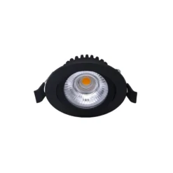 Noxion LED Lutningsbar Slim Spot Svart Runda 5W 550lm 60D - 940 Kallvit | 85mm - IP54 - Dimbar - Bästa Färgåtergivning