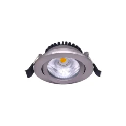 Noxion LED Lutningsbar Slim Spot Silver Runda 6W 550lm 60D - 927 Extra Varm Vit | 85mm - IP54 - Dimbar - Bästa Färgåtergivning