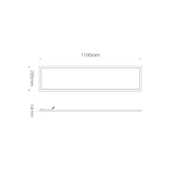 Noxion LED Panel Delta Pro V4 Aluminium/Metall Vit 29W 3700lm - 830 Varm Vit | 120x30cm - Dali Dimbar - UGR <22