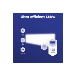 Noxion LED Panel Econox 32W 3900lm - 830 Varm Vit | 120x30cm - UGR <22 - Dali Dimbar - Philips Xitanium Drivdon