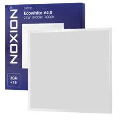 Noxion LED Panel Ecowhite V4.0 28W 3400lm - 840 Kallvit | 60x60cm - UGR <19 - Philips driver