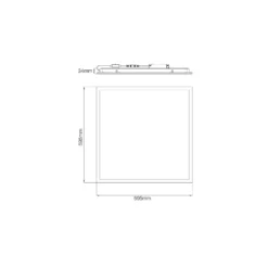 Noxion LED Panel Ecowhite V4.0 28W 3360lm - 830-840-865 CCT | 60x60cm - UGR <19 - Philips driver