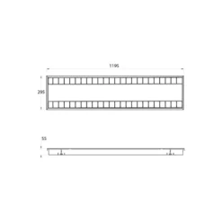 Noxion LED Panel Louvre Excell G2 Gloss Reflektor 34W 3450lm - 830-840 CCT | 120x30cm - UGR <19 - Philips Xitanium Drivdon