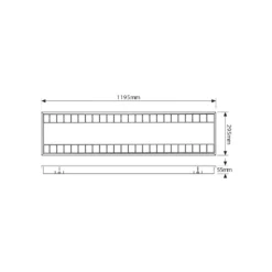 Noxion LED Panel Louvre Excell Pronox 34W 3650lm - 840 Kallvit | 120x30cm - UGR 152 - Dali Dimbar