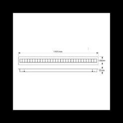 Noxion LED Panel Louvre Excell Pronox 38W 4050lm - 830 Varm Vit | 150x15cm - UGR 152 - Dali Dimbar