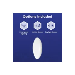 Noxion LED Plafond Corido V2 Vit 12/16/20W 2000lm 830-840-865 CCT | IP44 - Rörelse- och Ljussensor - Nöd 3H