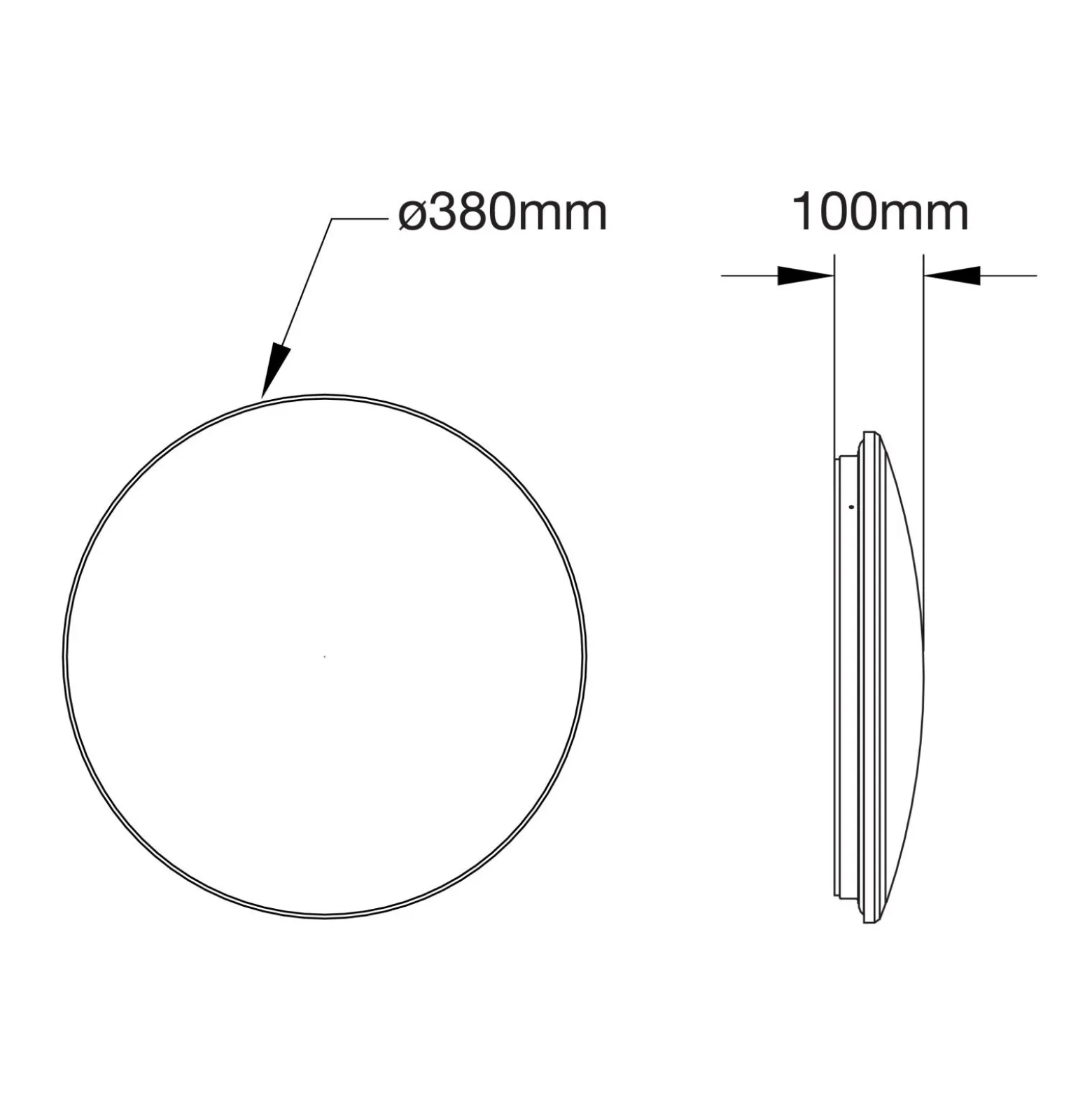 Noxion LED Plafond Corido V2 Vit 16W 1600lm 830-840-865 CCT | IP44 - Rörelse- och Ljussensor