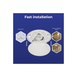 Noxion LED Plafond Corido V2 Vit 12W 1200lm 830-840-865 CCT | IP44 - Rörelse- och Ljussensor