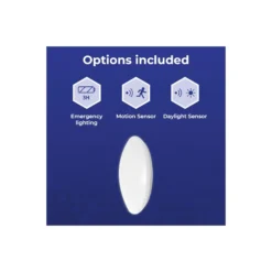 Noxion LED Plafond Corido V2 Vit 12W 1200lm 830-840-865 CCT | IP44 - Nöd 3h - Rörelse- och Ljussensor